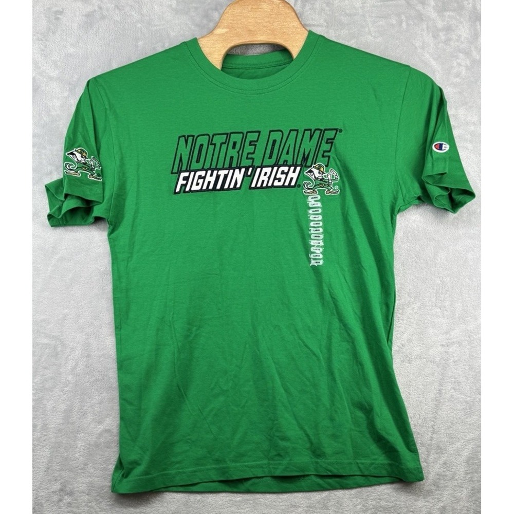 Champion Notre Dame Fighting Irish T-Shirt Green Stitched Men's Size L NWOT